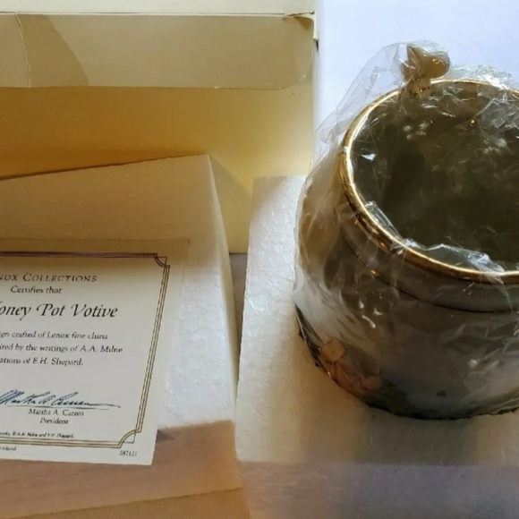 Vintage Lenox Disney Winnie The Pooh The Honey Pot Votive 2001 - Picture 5 of 5